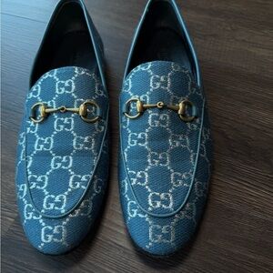 Gucci Denim Horsebit Loafers
